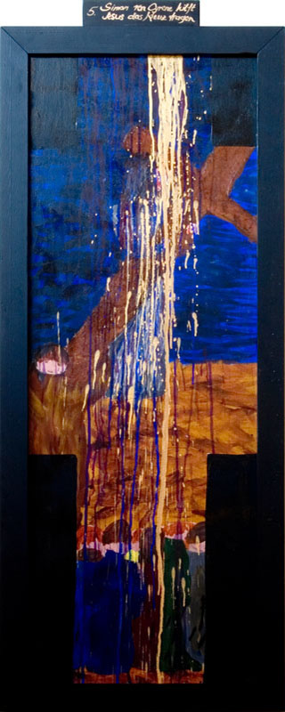 Simon von Cyrene hilft Jesus das Kreuz tragen