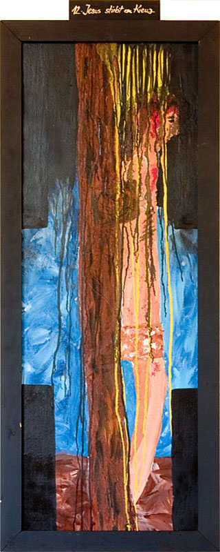 Jesus stirbt am Kreuz